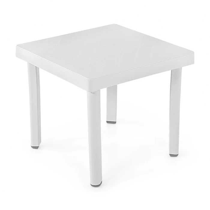 Set mobilier plaja/gradina/terasa, 2 șezlonguri și masa Gri/Alb NOU