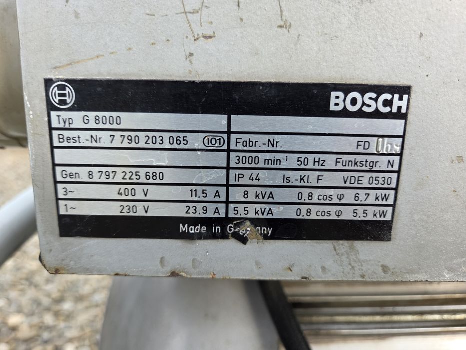 Generator 8KVA Bosch G8000