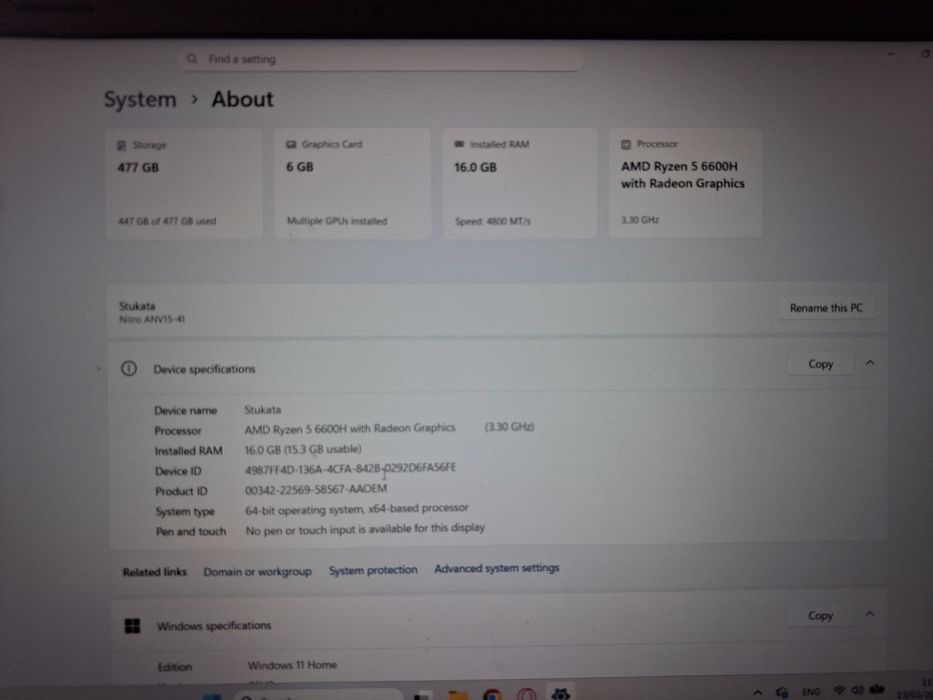 Acer Nitro V15 ГАРАНЦИЯ!!