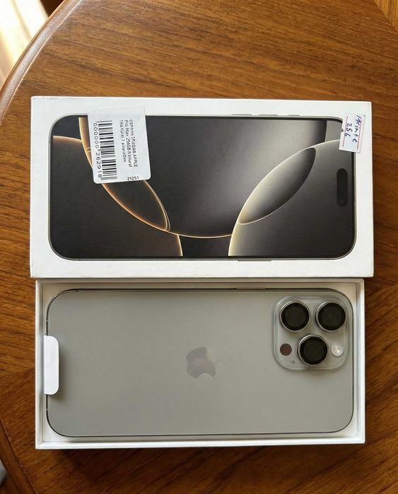 16 Pro Max 256/Sim+esim/Natural/batare:100%