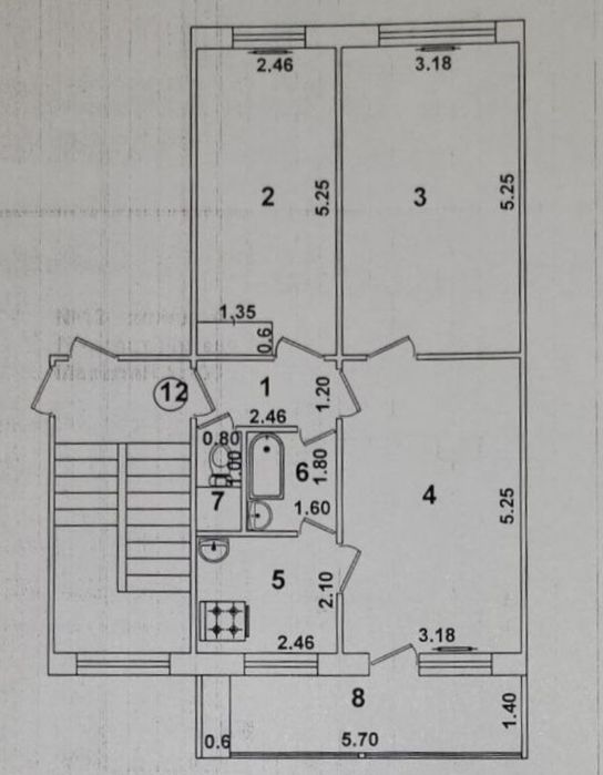 Чиланзар 20 квартал, 3/4/4,  балкон 1,5×6