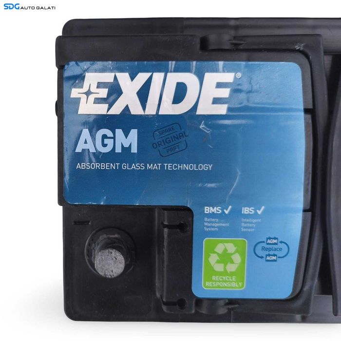 Baterie Acumulator Auto 70AH 760A Start Stop AGM EXIDE EK700 Volkswagen Audi Seat Skoda Ford Opel Toyota BMW Mercedes Renault Peugeot Dacia [LS1352]