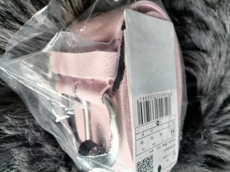 Колан от розов велур от MANGO