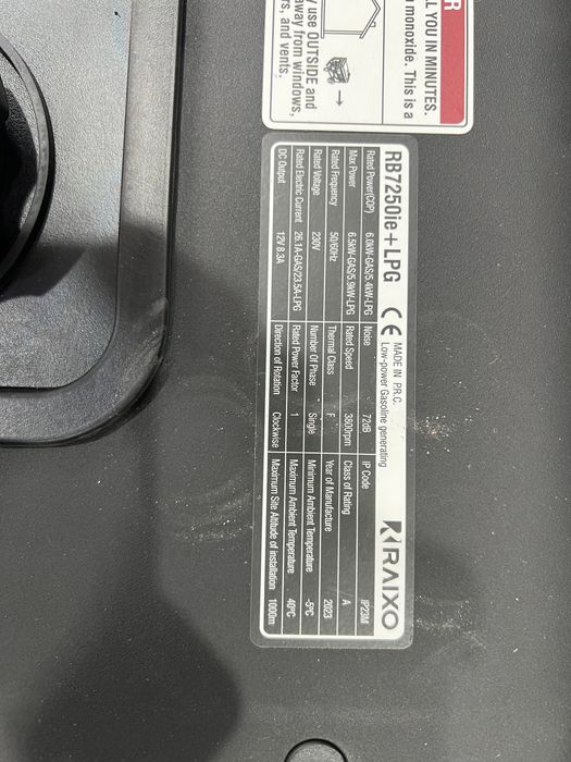 Generator 6.5kw invertir RAIXO gaz bezin