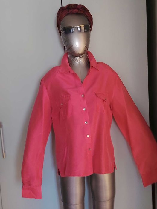 Bluza matase naturala "roz Barbie"