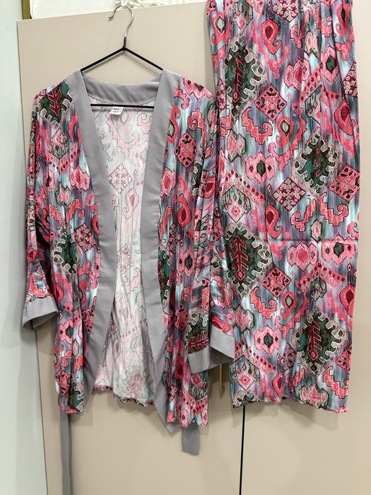 Двойка икат: кимоно и кюлоты, размер 54. Б/у в хорошем состоянии