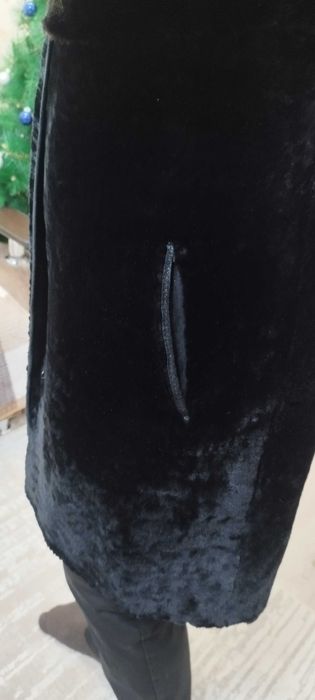 Шуба мутон, со вставками норки