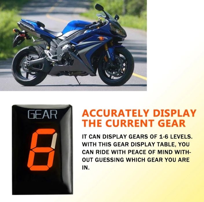Indicator treapta viteze moto/gear indicator YZF YAMAHA R6/R1/Fz6/xj6