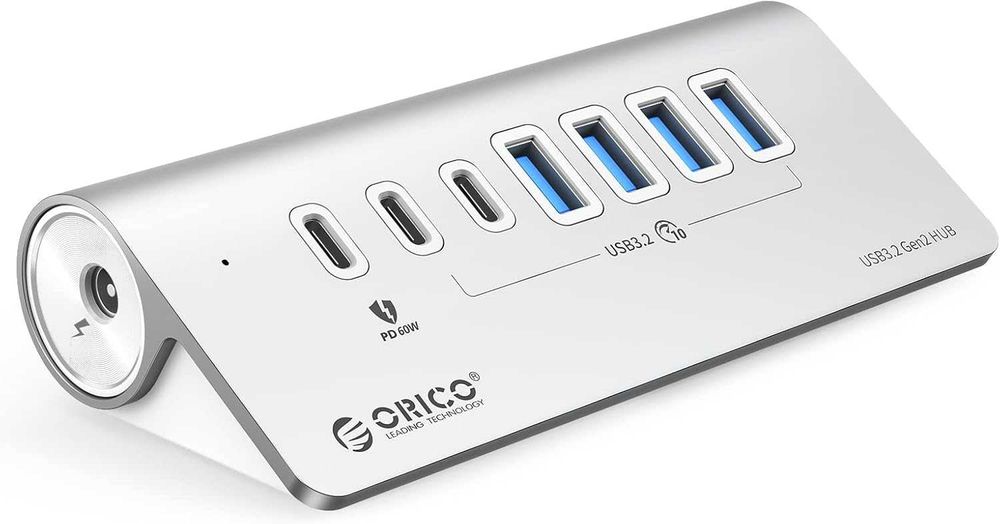 ORICO захранван USB хъб 10Gbps, 7-портов USB 3.2 Gen 2 хъб