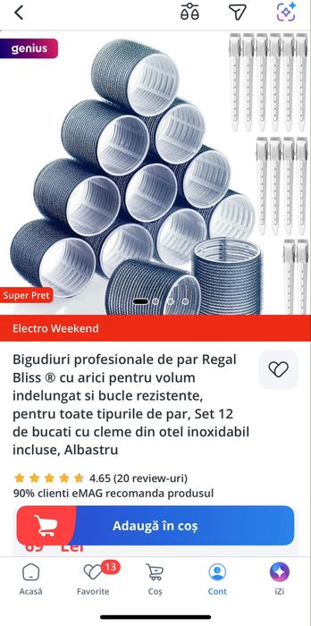 Bigudiuri  profesionale de par 12 bc
