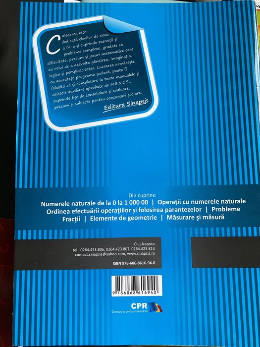 Caiet matematica clasa a patra