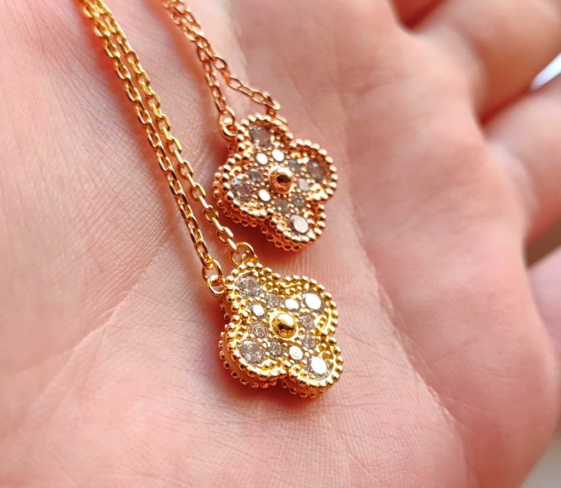 Дамско златно колие с детелина Van Cleef & Arpels VCA Vintage Alhambra