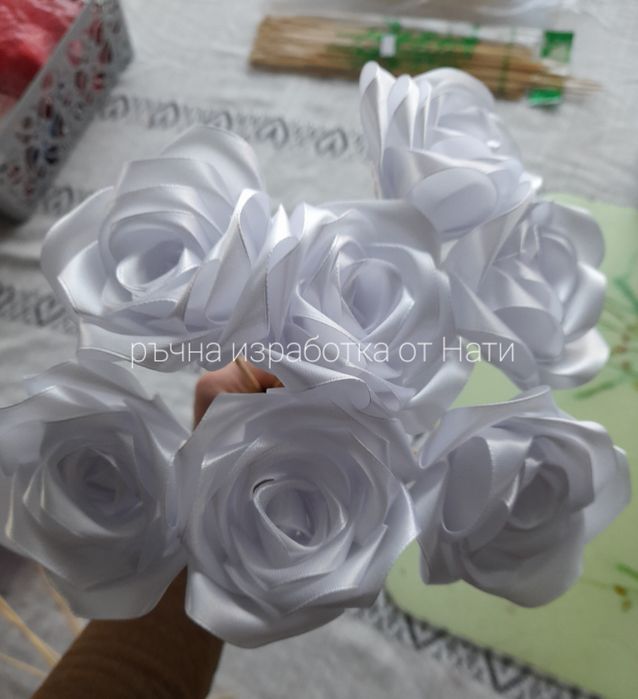 Сатенени рози за вашите проекти