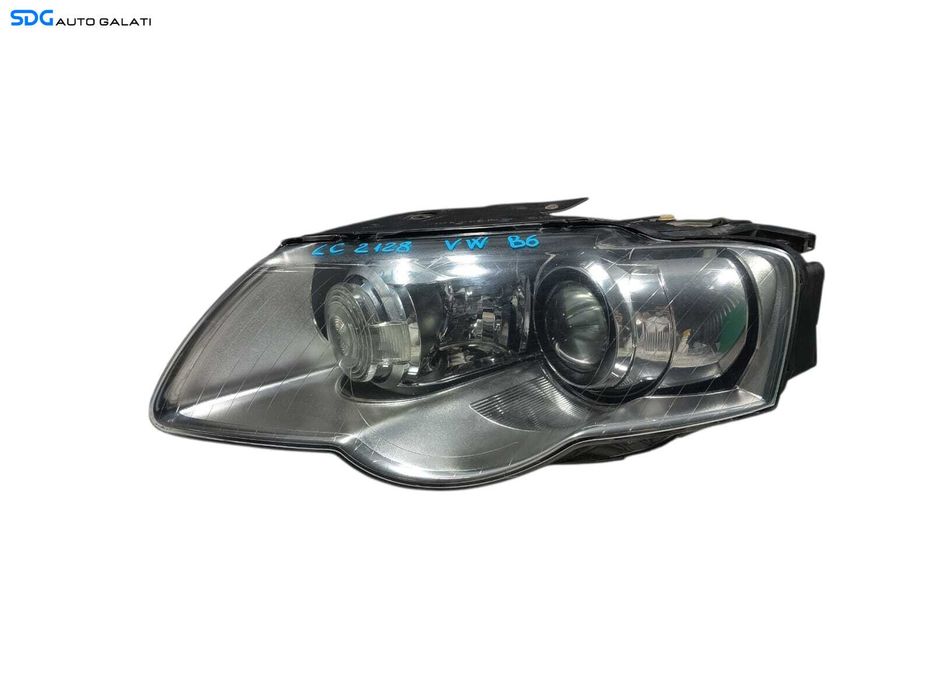 Far Stanga cu Lupa si Bi Xenon cu Droser EUROPA Volkswagen Passat B6 2005 - 2010 Cod 3C0941751G 89312650 3D0907391B (Ureche Superioara Lipsa) [LC2128]