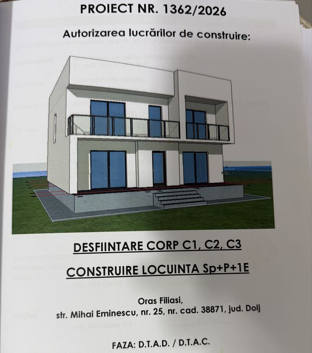 Teren+proiect autorizat