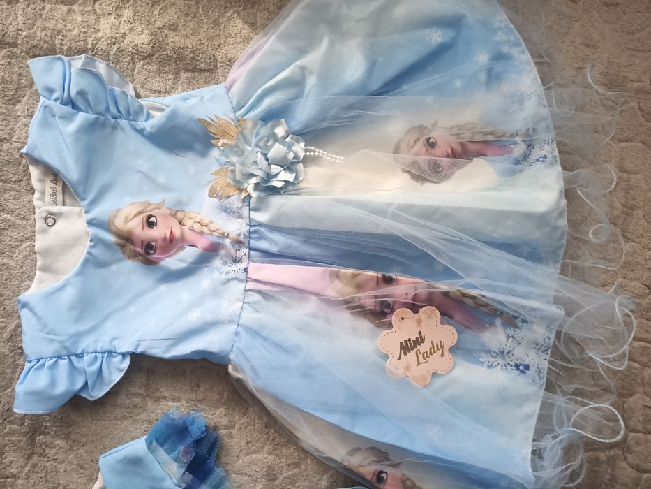 Детска рокля Елза и Анна от Замръзналото кралство  1,2г.