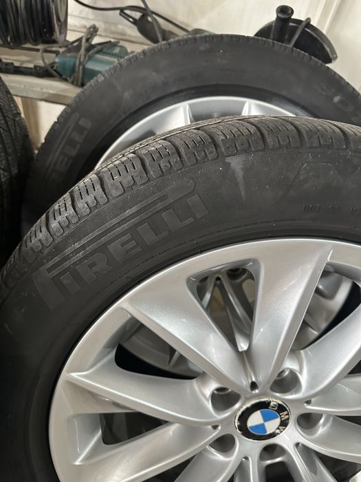 Set 4 jante originale BMW R18 + anvelope Pirelli Sottozero RunFlat 245/50 R18