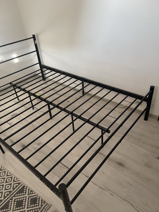 Pat structua aluminiu 200x140 cm,negru