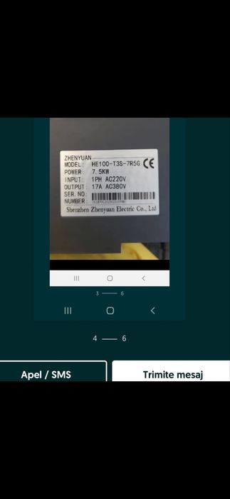 Convertizor de frecventa 7.5kw