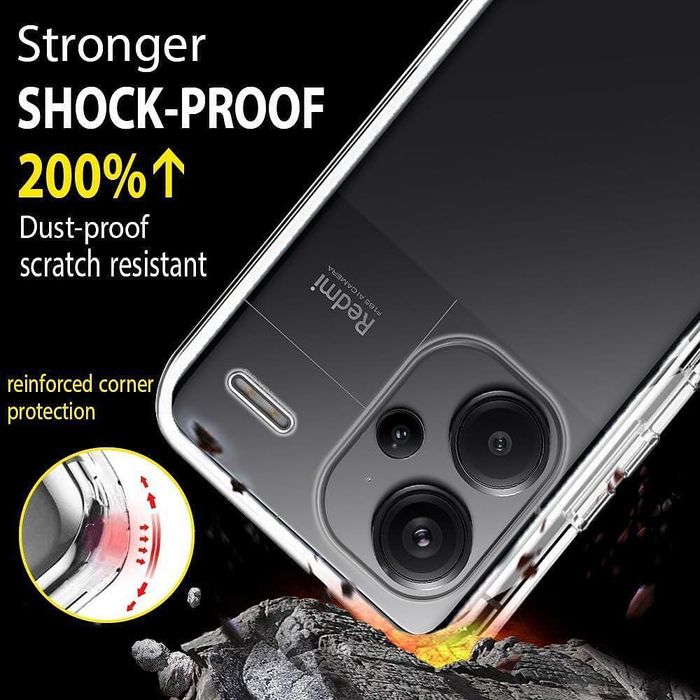 Прозрачен 360° Градуса Кейс за Xiaomi Redmi Note 13 Pro+