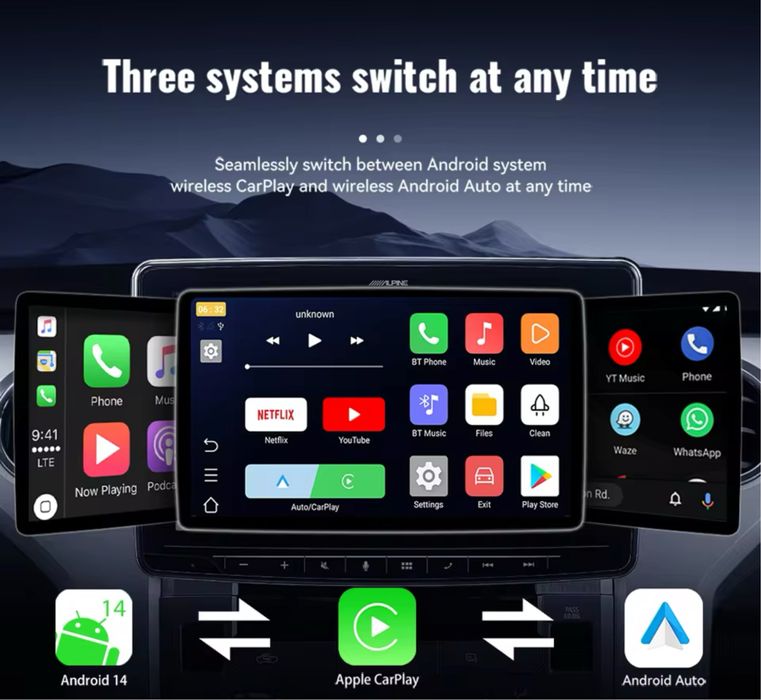 TV Box адаптер-Телевизия, Ютуб, безжичен CarPlay / AndroidAuto