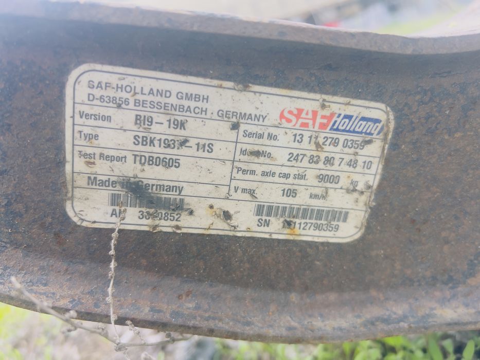 Продам ось SAF на полуприцеп