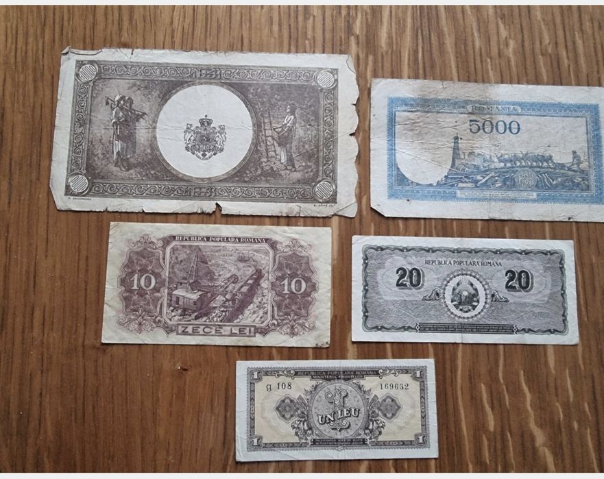 lot bancnote vechi romanesti