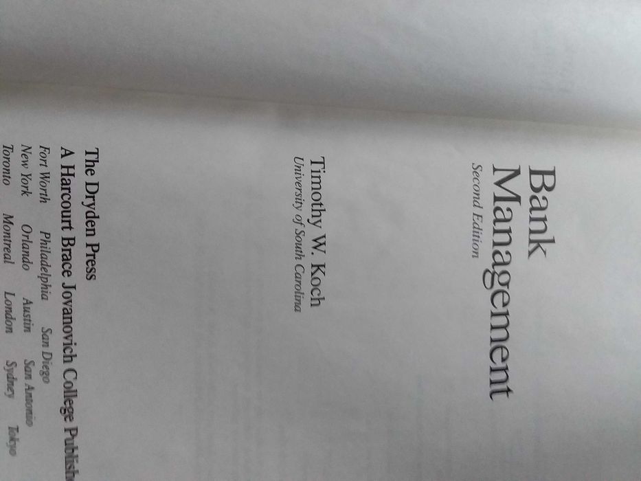 T.W. Koch "Bank Management"