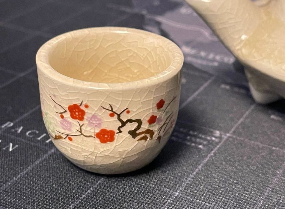 Ceainic & două cești in miniatura Satsuma Antique 70'