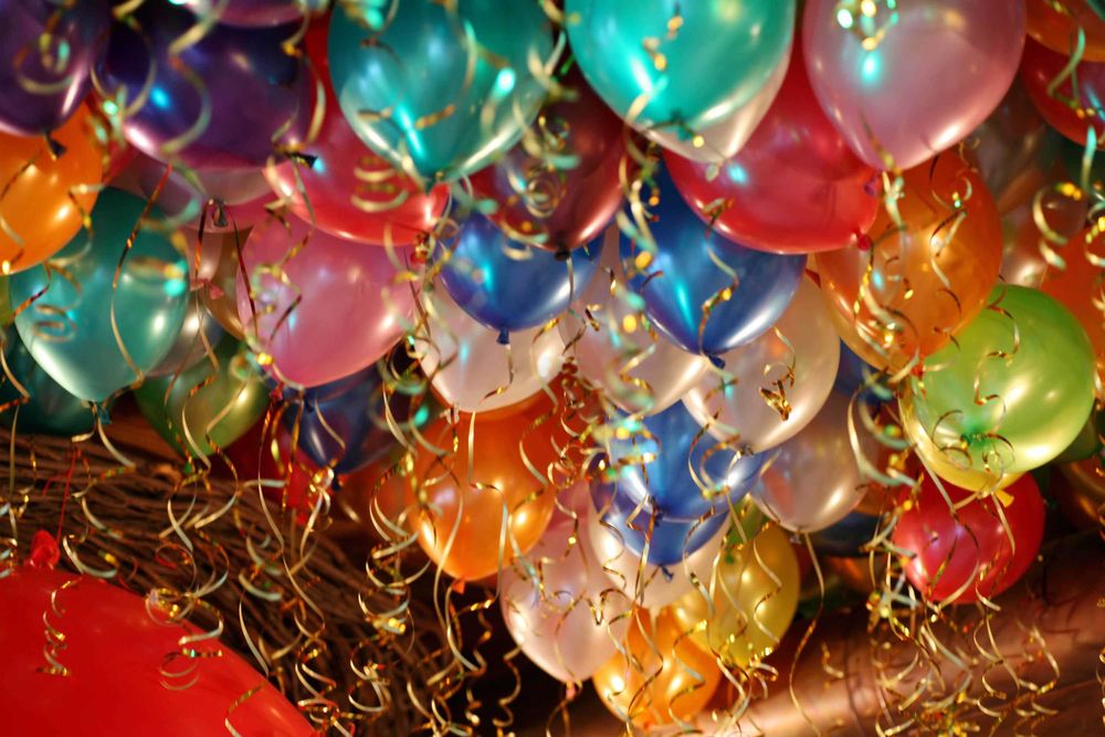 Воздушные шары, звёздочки и сердца !