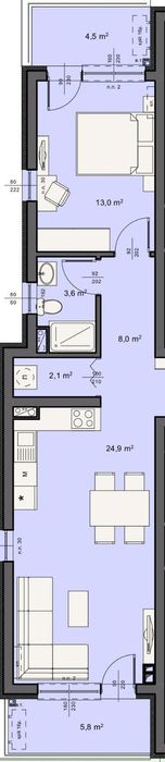 Продава се Двустаен апартамент в Бургас, Крайморие - 86 кв.м за 1517 €/кв.м - Снимка #3