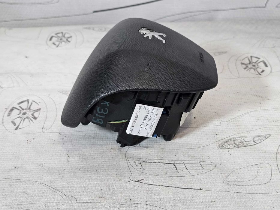 Airbag volan șofer Peugeot 308 T9 / 3008 II / 5008 II 2013-2021 2019 1.5 BlueHDi 88kW Cod OEM: 96783105ZD (5G3)
