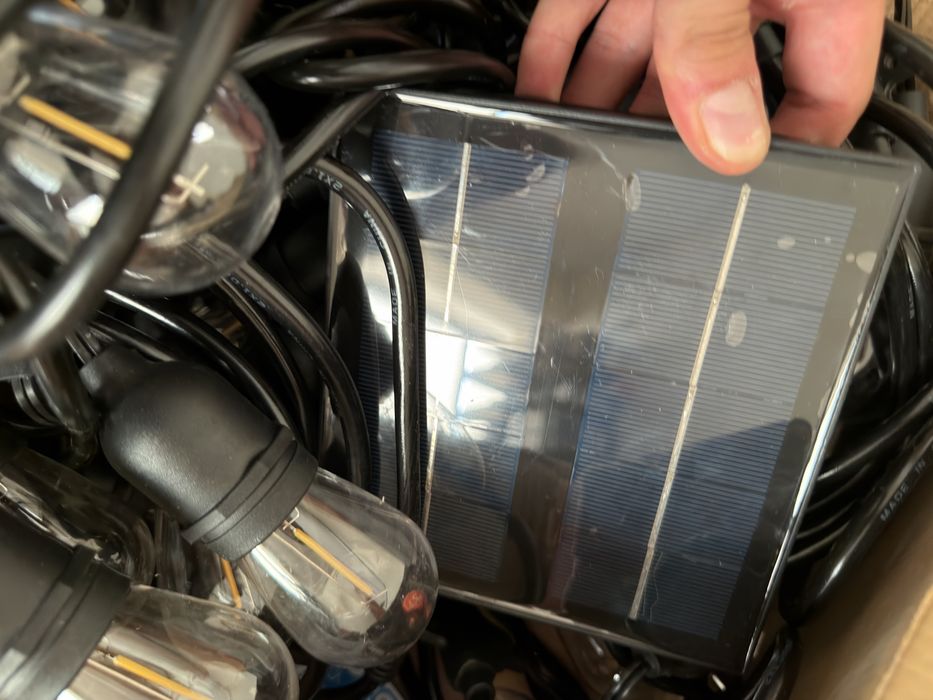 Ghirlanda solara led, 30m cu 30 becuri, panou solar si telecomanda