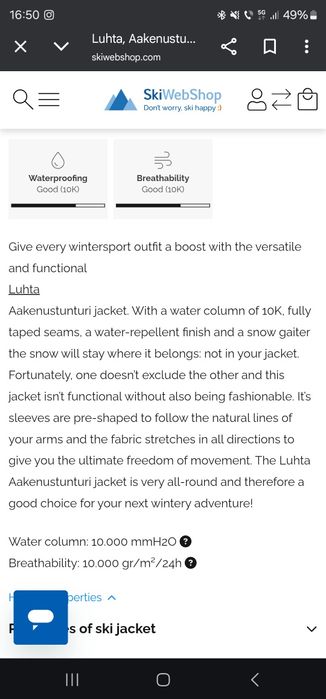 Vand Geaca Ski Luhta