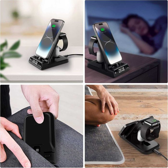 Зарядна станция SwanScout 3в 1 с часовник