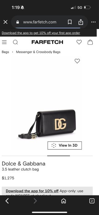 Dolce gabbana 3.5 клатч с ремешком