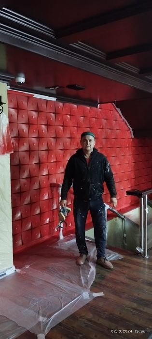 Покраска стен побелка