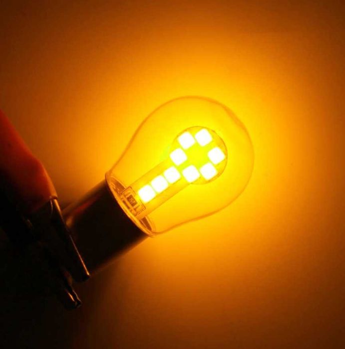 LED Лед Крушка 18 SMD BA15S 1156 (P21W),BAU15S 1156 (PY21W) 12V