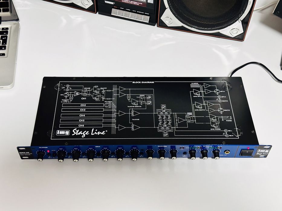 Mixer audio  microfoane-analogic 6 canale IMG Stage Line MMX-60