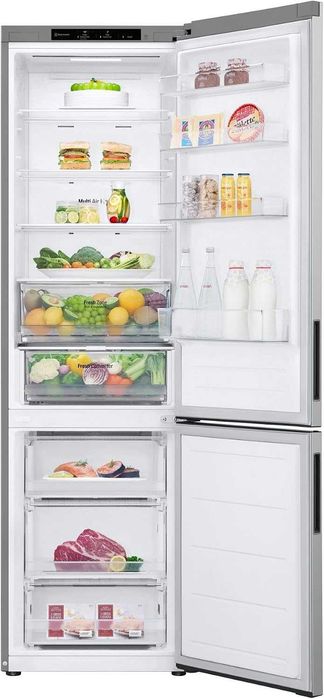 Нов свободностоящ хладилник с фризер  LG GBV22NCBPY в. 203 - 387 л - prime silver