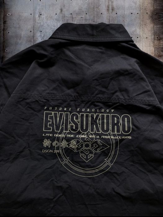 Evisu x Kuro Logo Print Multi Pocket Mock 2 in 1 Tech Shirt