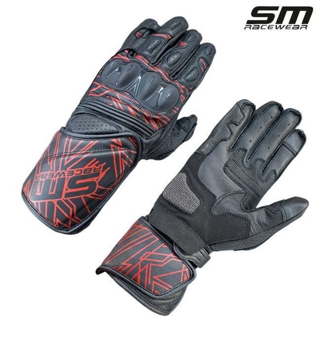Manusi moto piele naturala SM Racewear Akira S, M, L, XL, 2XL Noi!