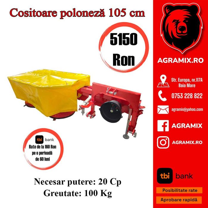 Cositoare de 105 cm cu 2 talere poloneza
