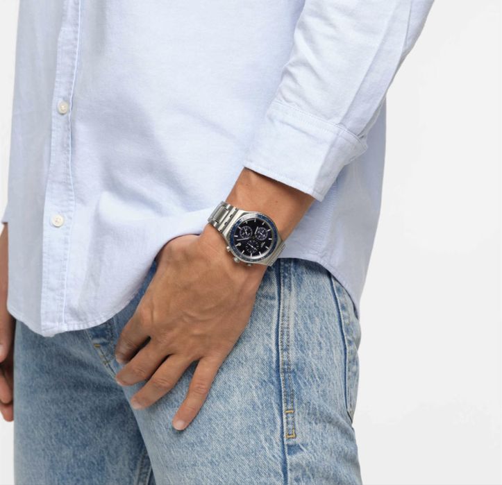 Swatch dark blue irony часы
