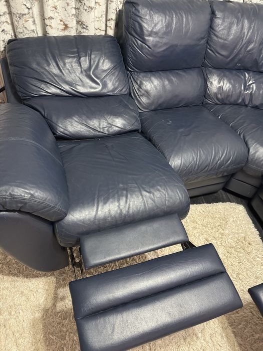 Canapea piele naturala cu recliner