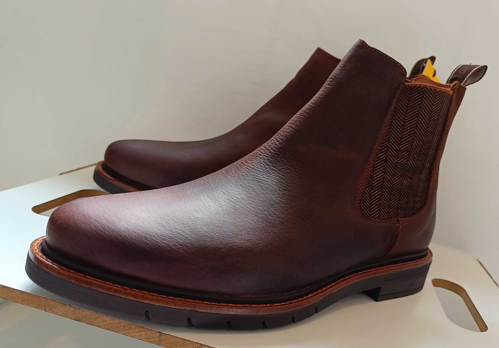 Ghete chelsea 44 42 43 plain toe Salamander NOI piele naturala moale