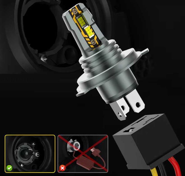 H4 LED крушки - 6500K