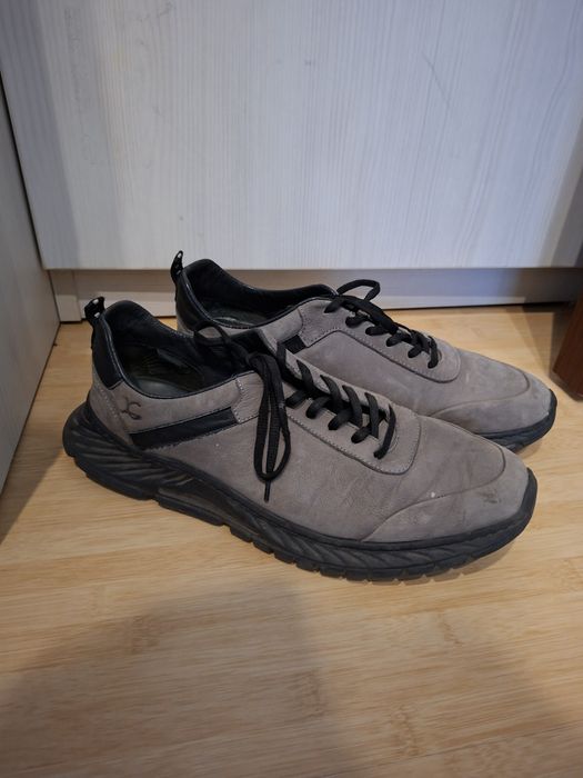 Pantofi casual gri barbati din piele