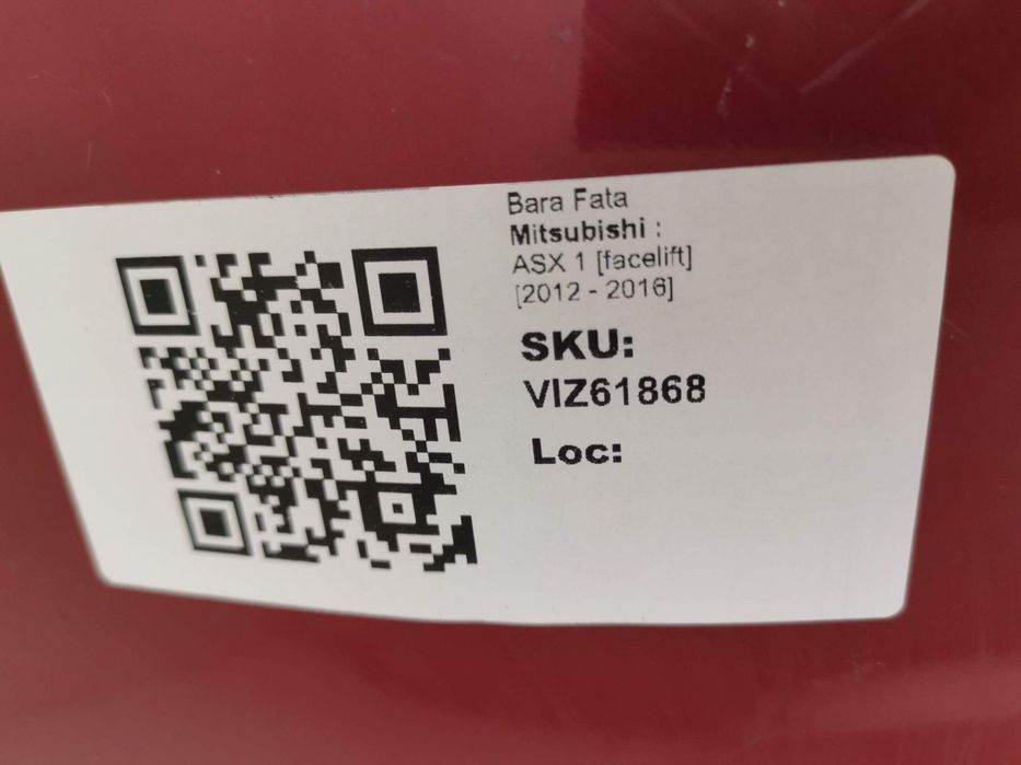 Bara Fata Mitsubishi  ASX 1 [facelift] 2012 2013 2014 2015 2016 Origin