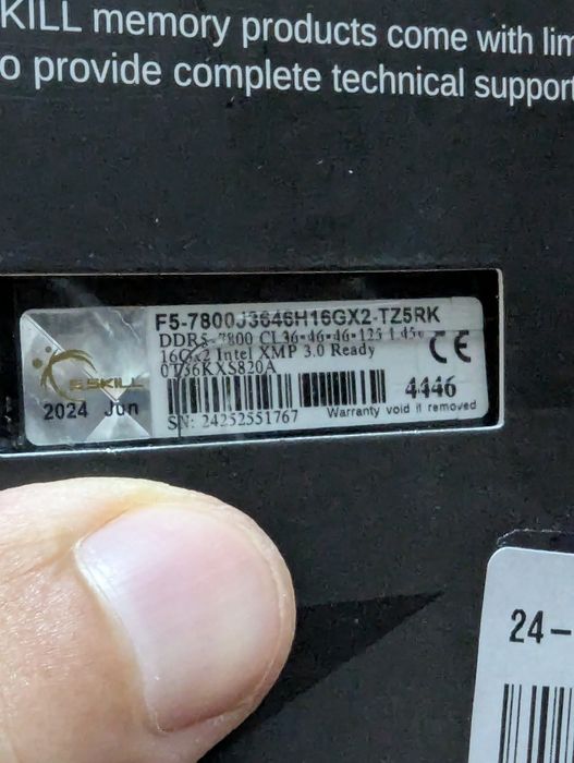 G.SKILL Trident Z5 32GB DDR5 (2x16GB) 7800Mhz